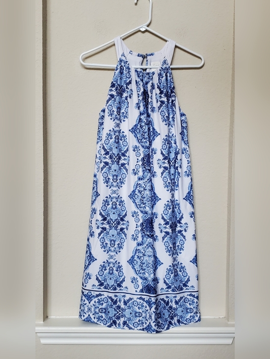 Soma Dresses & Skirts - Soma White and Blue Halter Dress.  Size Small